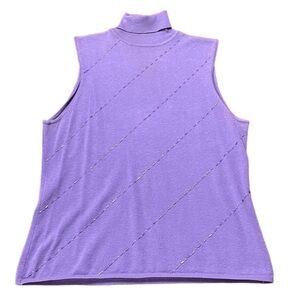 Vintage Y2K Purple Sleeveless Beaded Top